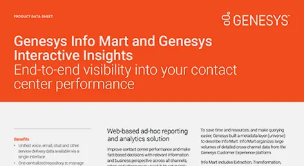 Genesys info mart and genesys interactive insights ds resource center en