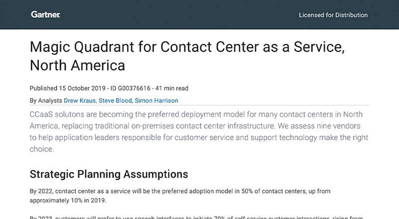 Gartner report thumbnails en sidebar